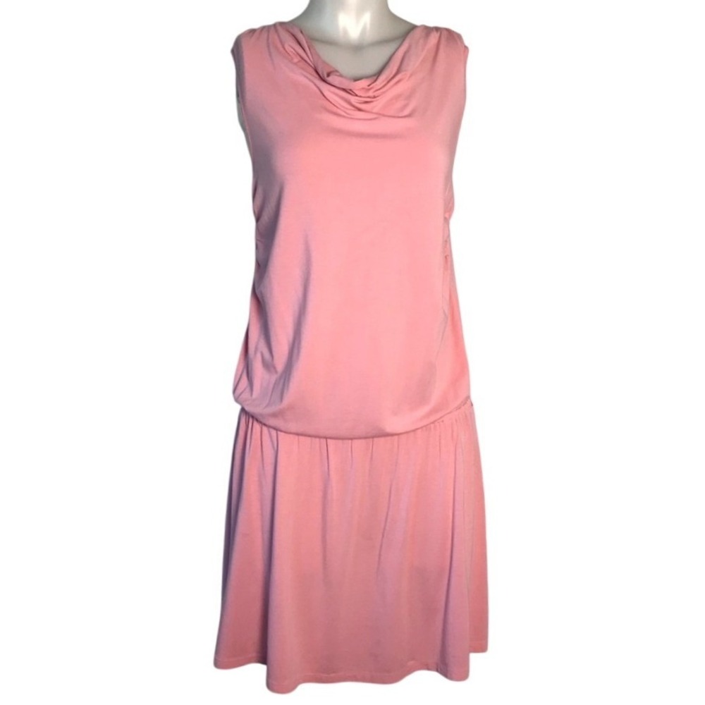 ELLA MOSS PINK COWLNECK DROP WAIST DRESS